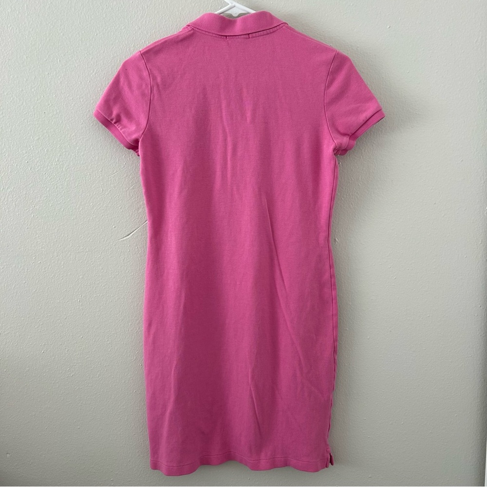 Polo Ralph Lauren Shirt Dress Pink Short Sleeve Collared Women’s S Cotton Preppy - Picture 5 of 10